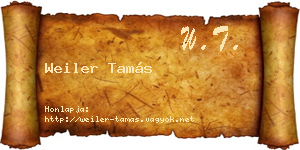 Weiler Tamás névjegykártya