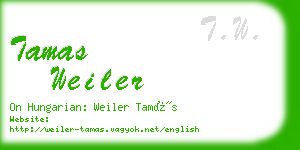 tamas weiler business card